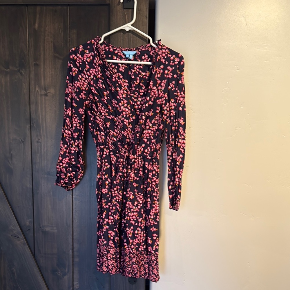 Pink Floral Wrap Dress for Women